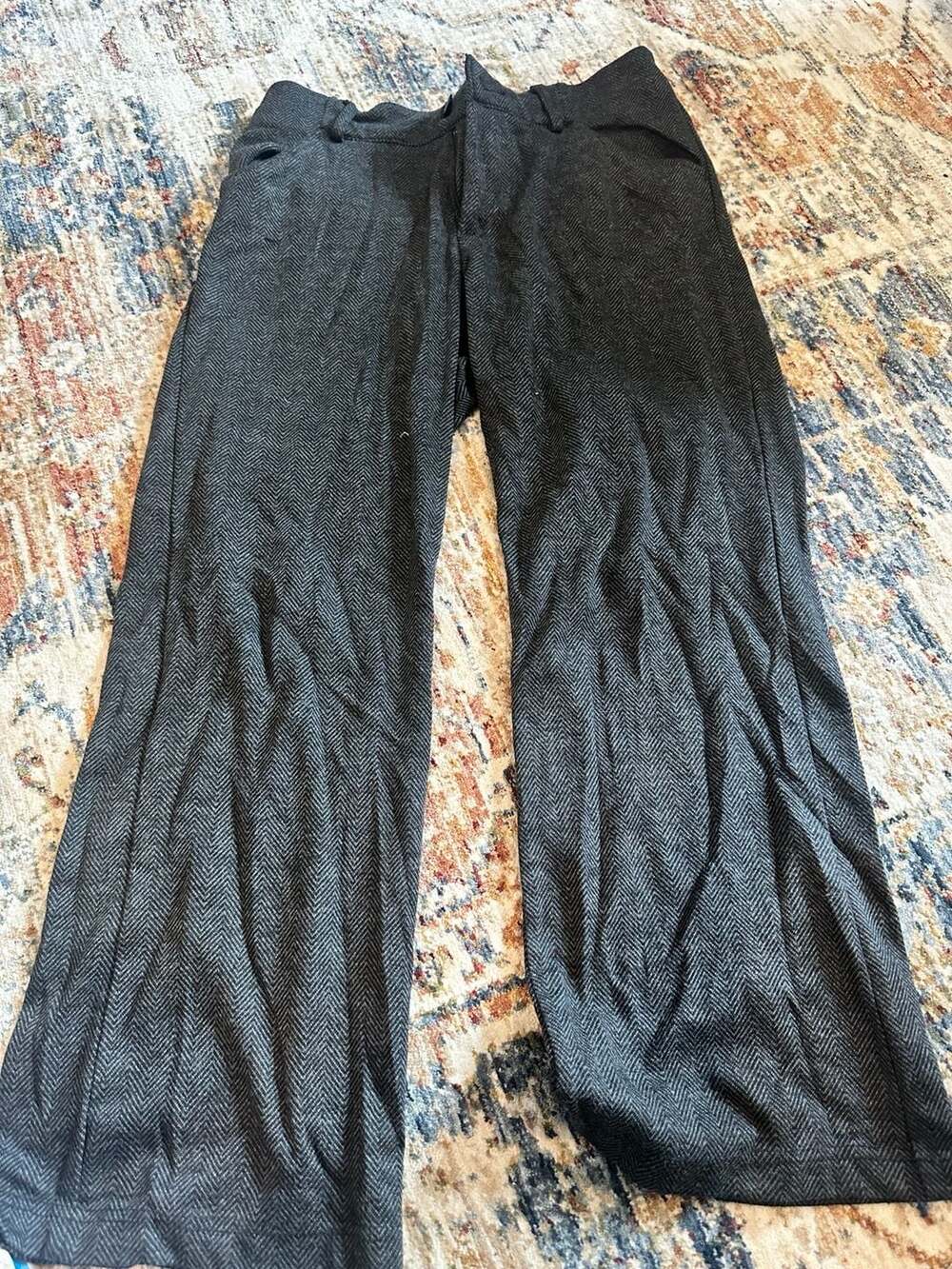 Riders by Lee Grey Herringbone Trouser Pants Size 10P